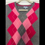 IZOD Women's V-Neck Argyle Sweater - Medium Photo 2