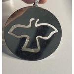 Tiffany & Co. Vintage Round Sterling Silver 925 Dove Pendant Lightweight RARE Photo 9