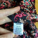 Feathers Strapless Abstract Print Dress, Beach Cover Up, Black, Red, Size M Black Size M Photo 5