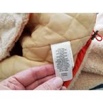 BP Faux Shearling Bomber Jacket Zip Front Wide Collar Beige Burnt Women's Size M Photo 9