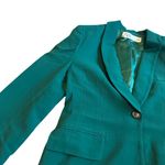 ZARA  Forest Green Button-Down Blazer Jacket Oversized Classic Office Size Medium Photo 4