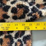 J.Crew  Vintage XS Leopard Print Fleece Pullover Excellent Condition Snap Pockets Photo 4