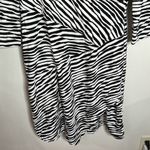 Chico's Chico’s Jessie textured zebra striped faux wrap knee length dress US size 12 Photo 4