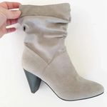 Kaari Blue  Kensie Grey Vegan Suede Slouchy High Heel Ankle Boot Size 6‎ Women’s Photo 1
