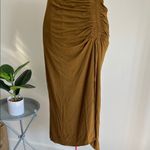 A New Day  Olive Ruched Midi Skirt Photo 1