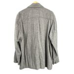 Lauren Ralph Lauren Womens Shirt Jacket Grey Wool Blend Utility Snap Front Large Gray Photo 3