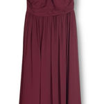 Revelry Bridesmaid Dress Halter Tank Maxi Sleeveless Size 14 Brownish Photo 0