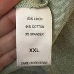 NY&C Linen Blend Safari Shorts Size XXL Patch Pockets Pull On‎ Elastic Waist NWT Green Photo 2