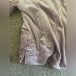 Velvet jacket light pink with zipper pockets size large Photo 4