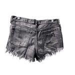 We The Free People Black Distressed Denim Jean Shorts Size 28 Western Casual Photo 4