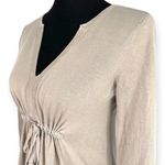 Tommy Bahama | Small | Silk Blend V-Neck 3/4 Sleeve Sinched Tie Waist Tunic Top Photo 3