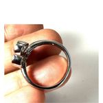 Sterling silver mother of pearl moveable vintage flower ring Photo 12