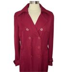 Spiegel VINTAGE Women's Burgundy Double Breasted Trench Coat, Size 16 Photo 1