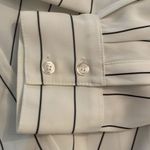 Alex Marie White Striped CrissCross Blouse Womens Size Small Long Sleeve Career Photo 10