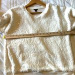 Ann Taylor Cracked Ice Sweatshirt Sweater Winter White. Size Medium. Photo 9