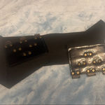 ZARA Stylish Black Belt with Gold Studs Photo 3