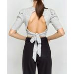 Reformation  Alida Open-Back Cashmere Sweater,  Light Grey, XS Photo 2