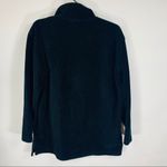Jones New York Vtg Joneswear Black Velour 1/4 zip Shirt Medium Photo 1
