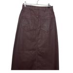 Anthropologie NWT Pilcro Madi Skirt Size 4 Oxblood Front Slit Midi Denim Style Photo 5