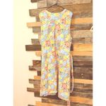 Talbots  cotton multicolor dress button front belt plus sz 24W Photo 1