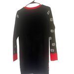 it's our time It’s Our Time black Christmas embroidered sweater dress M Photo 1