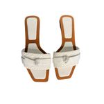 Alexandre Birman NIB Clarita Woven Leather Flat Sandals in White Size 39.5 Photo 3