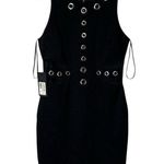 Marciano NWT. Black Grommet Midi Dress Photo 0