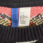 H&M Divided Black Christmas Sweater Medium Merry Crustmas Pizza Snowman Santa Photo 5