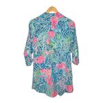 Lilly Pulitzer  Natalie Coverup Top Button Down Roll Tab Sleeve Women Size‎ XS Photo 6