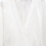 ZARA Bloggers Fav White Dart Long Sleeve Shirt Photo 4