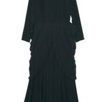 Modest Formal Black Dress with Pearl Details Size Large Photo 0