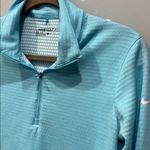 Nike  Golf Women's Dri Fit Baby Blue Quarter Zip Up Long Sleeve Sweater Sz M Photo 2