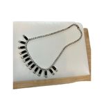 Vintage Black and White Rhinestone Necklace Choker Photo 8