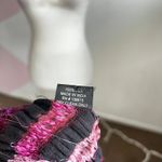 Pink Striped 100% Silk Scarf Luxury Coquette Retro Y2K Photo 3