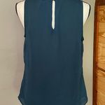 Laundry by Shelli Segal Blue Green Sleeveless Metal Accent Keyhole Top Medium Photo 2