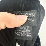 Citron Santa Monica Relaxed Silk Blend Velvet Pants Size Medium Lagenlook Black Photo 5