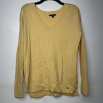 American Eagle  Women’s Small Yellow V-Neck Sweater Long Sleeve Pullover Photo 0