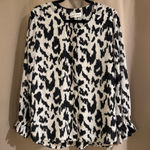 Gibson Latimer  Monochrome Patterned Blouse Photo 0