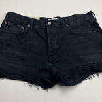 AGOLDE  Parker Short Black‎ Denim Jean Cut Off Womens Size 32 Exposed Pockets NEW Photo 0