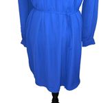 Daniel Rainn Vintage  Dress S XS Royal Blue Belted Lined Lightweight Long Sleeve Photo 2