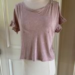 American Eagle Top Distressed Blush XS Crop Photo 2