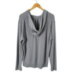 Club Monaco Cashmere Hoodie Sweater in Light Gray w/ Kangaroo Pocket, Size Large Photo 7