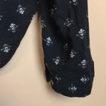 Urban Outfitters  Women’s Floral Print Black White Button-Up Long Sleeve Shirt Photo 4
