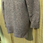 Falls Creek Long Heather Purple Gray Vneck Medium Knit Fuzzy Sweater Small Photo 4