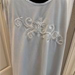 secret treasures Vintage  Elegant light blue Embroidered Nightgown size large Photo 1