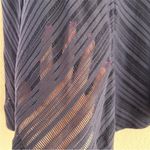 Rag and Bone  Basha Black Leather Blue Jersey Fit & Flare Mini Skirt Silk Size 6 Photo 6