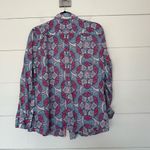 Talbots  Women’s XLP Patterned Button Down Blouse Office Core Career Photo 4