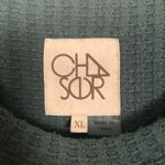 Chaser Waffle Knit Teal Blue Women's Sweater Size XL Photo 2