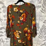 Blu Pepper  Green fall Floral Dress Sz S Photo 1