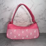 Juicy Couture Bag Pink Denim Shoulder Bag JC Logo Handbag Purse w/ Shimmer Photo 1